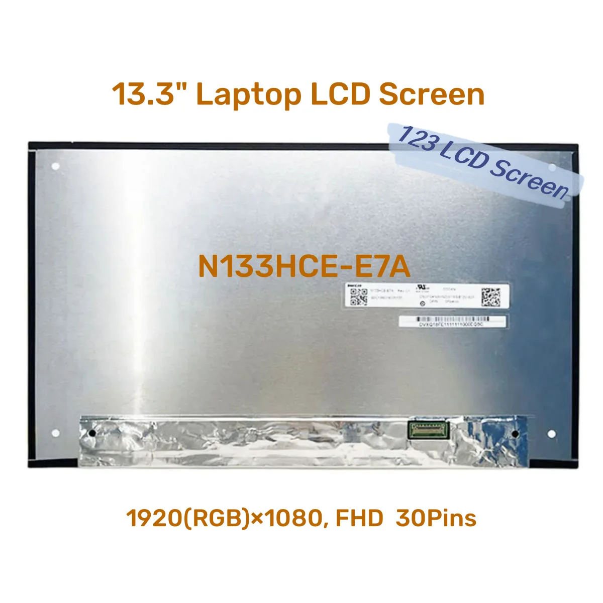 Ʈ LCD ũ N133HCE-E7A, FHD 1920x1080 IPS 0.4mm EDP 30  ü ÷, ġ  Ʈ г, 13.3 ġ
